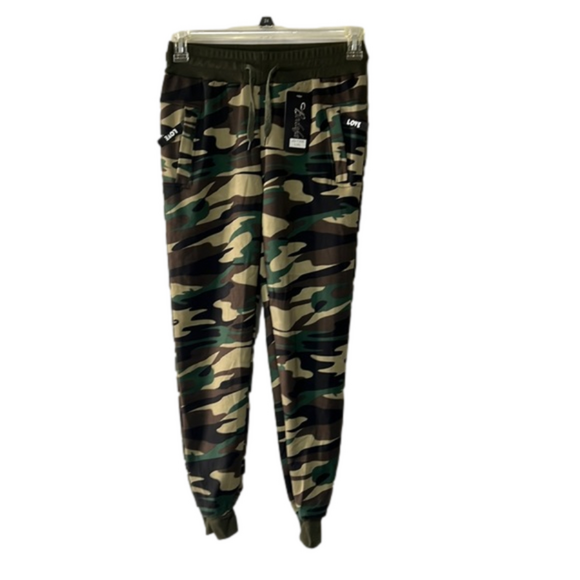 Bodafa camouflage women’s drawstring pants zipper pockets comfy size‎ 10 L/XL - Picture 1 of 6